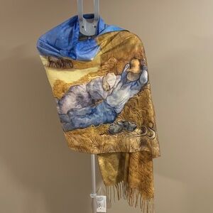 Vincent Van Gogh 100% Cashmere Scarf "The Siesta"